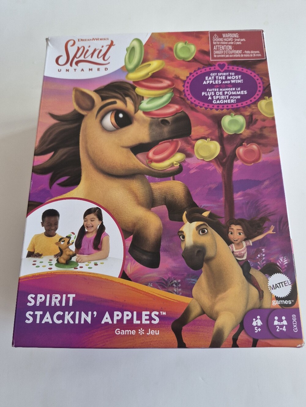 Stackin' Apples Kids Game Dreamwork Purple Spirit Untamed NEW